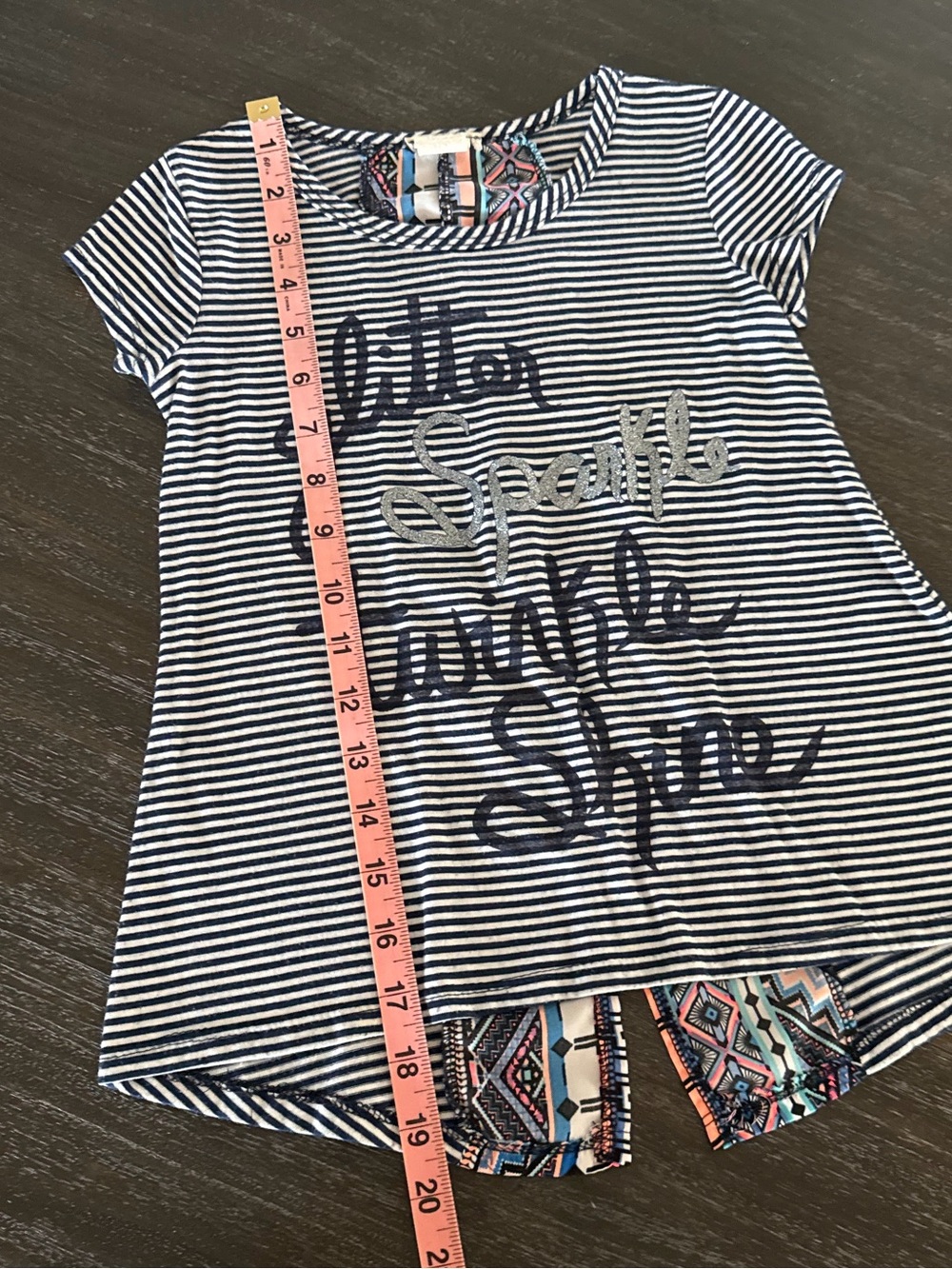 Girls 7 Glitter Sparkle Twinkle Shine Shirt - Picture 5 of 7